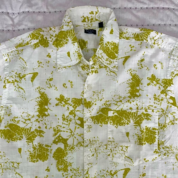 Paul Smith London FLORAL STAMP Button Shirt - Picture 6 of 6